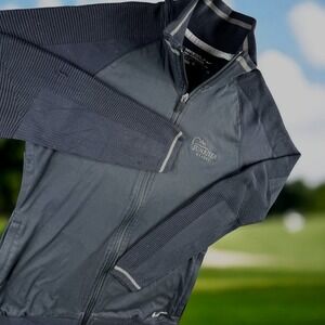 Nike Golf Tour Jacket Women S Performance Sunriver Resort Full Zip Black Stretch